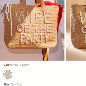 Straw 'Wife of the Party' Tote Bag